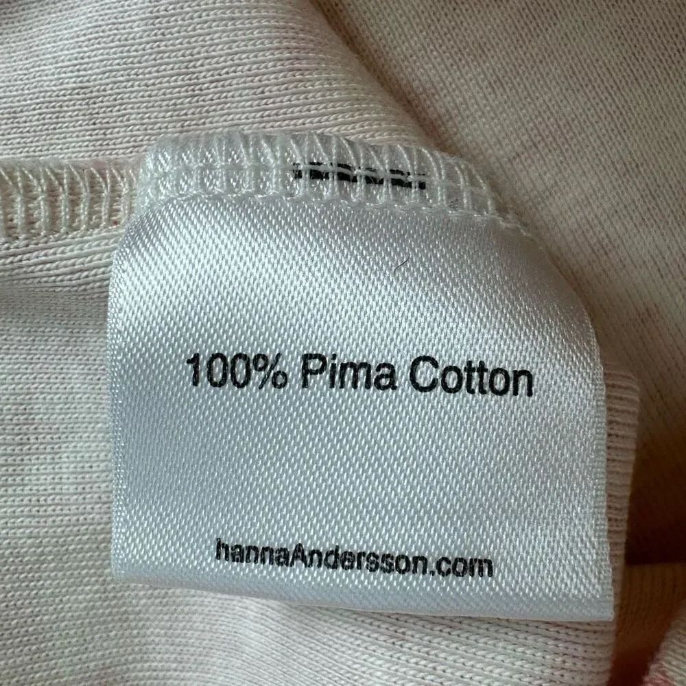 Hanna Andersson Pima Cotton Floral T-Shirt size 6-7 Pink Cream - Picture 5 of 6